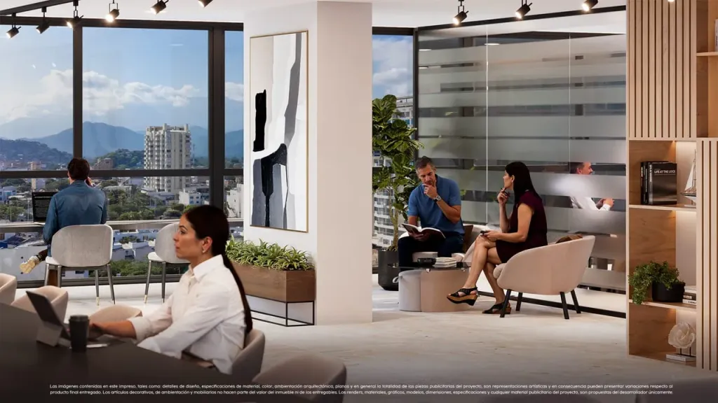 Business center, original view – Porto Sabbia Suites, in Puerto Gaira, Santa Marta