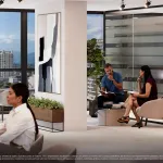 Business center, original view – Porto Sabbia Suites, in Puerto Gaira, Santa Marta