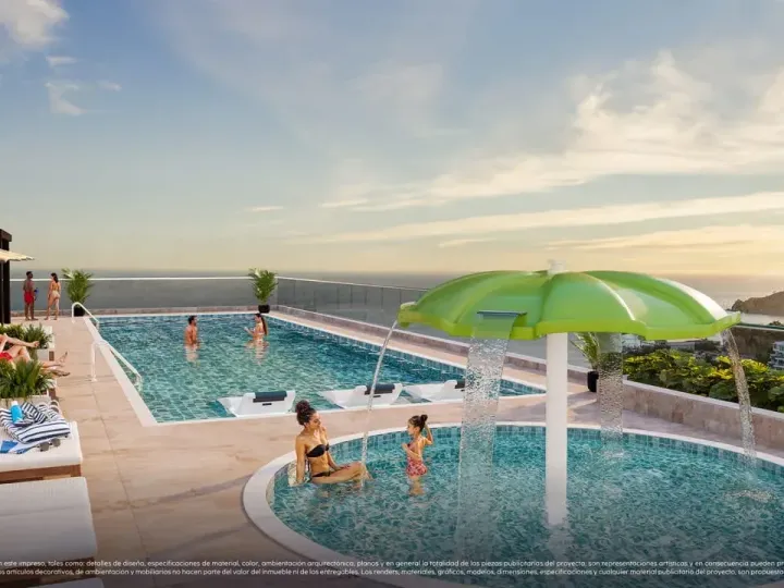 Rooftop piscina niños – Rodadero Living, en El Rodadero, Santa Marta