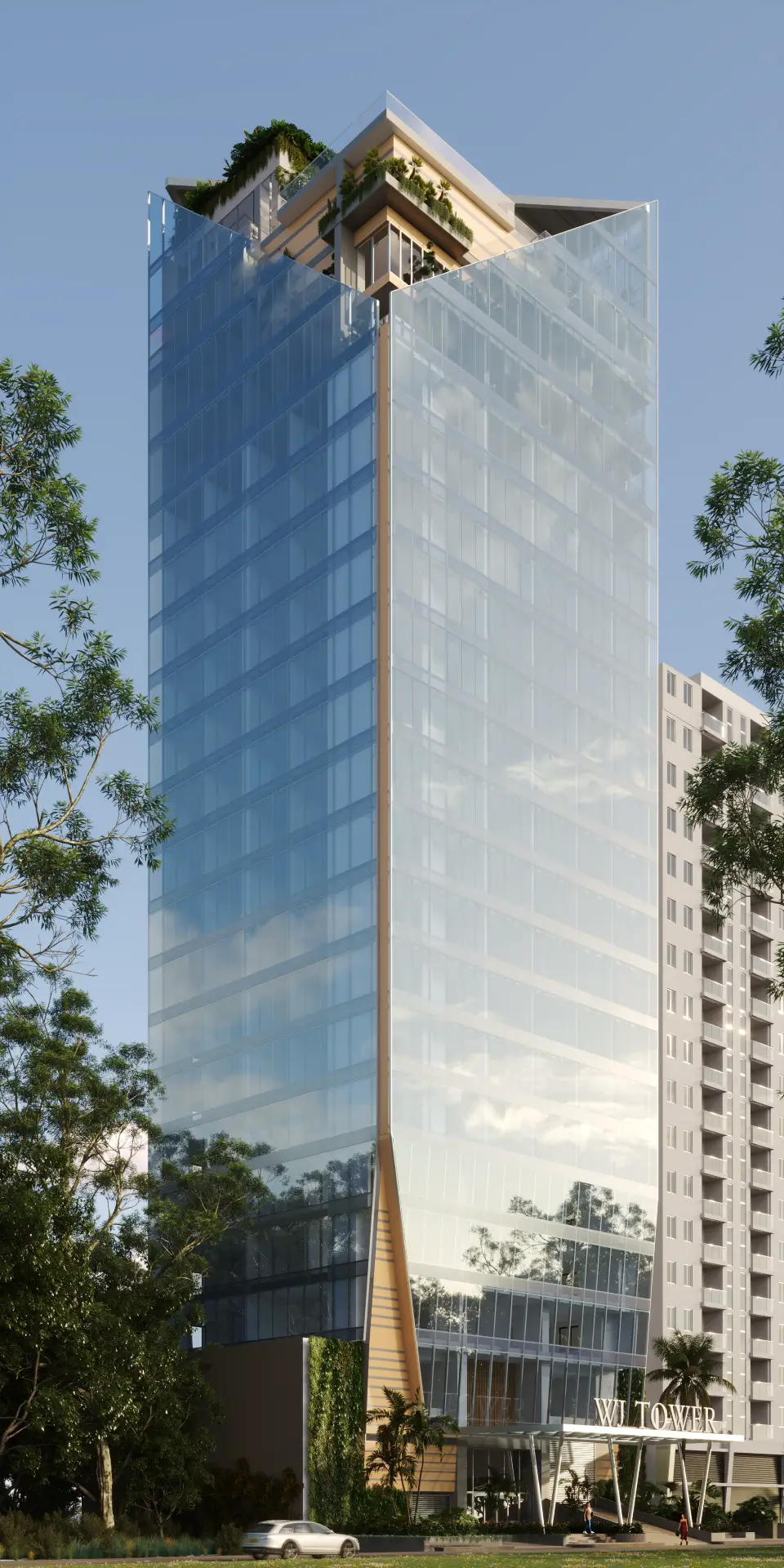 Facade of WJ Tower, an EDGE-certified project