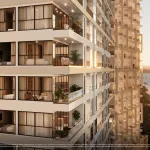 Side facade – Porto Sabbia Residences, in Puerto Gaira, Santa Marta